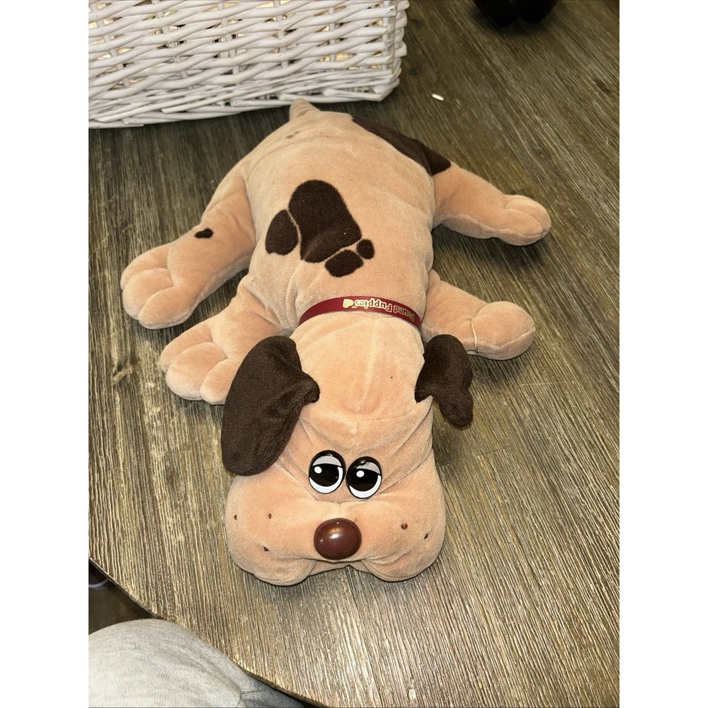 Pound Puppy Tan/Brown Spots Tonka  Vintage Original 1985 Heart Tag